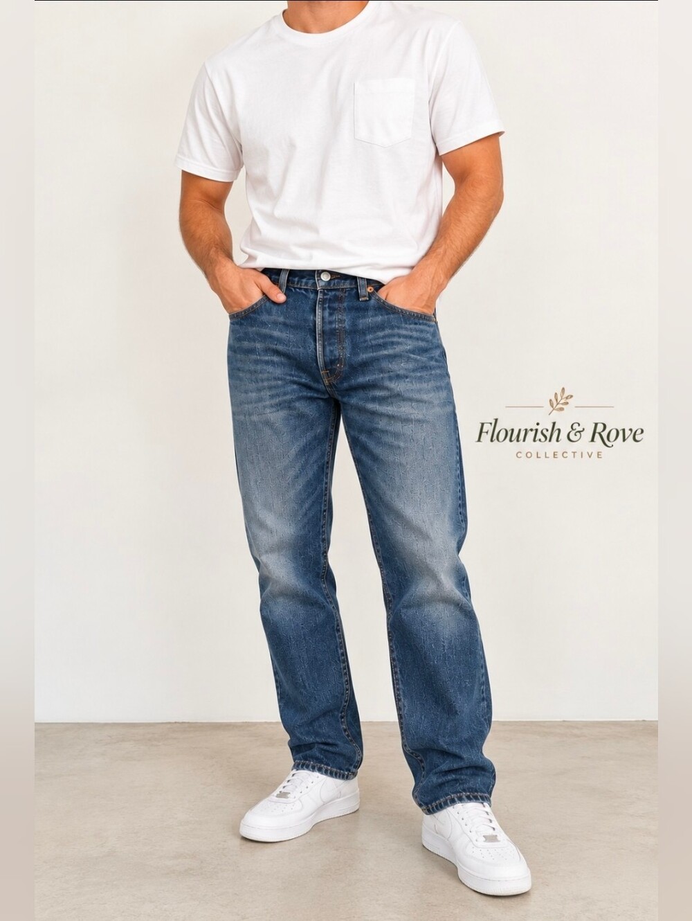 Levi’s 501 Original Fit Jeans Mens 34x32 Blue Straight Leg Button Fly 30 Inseam